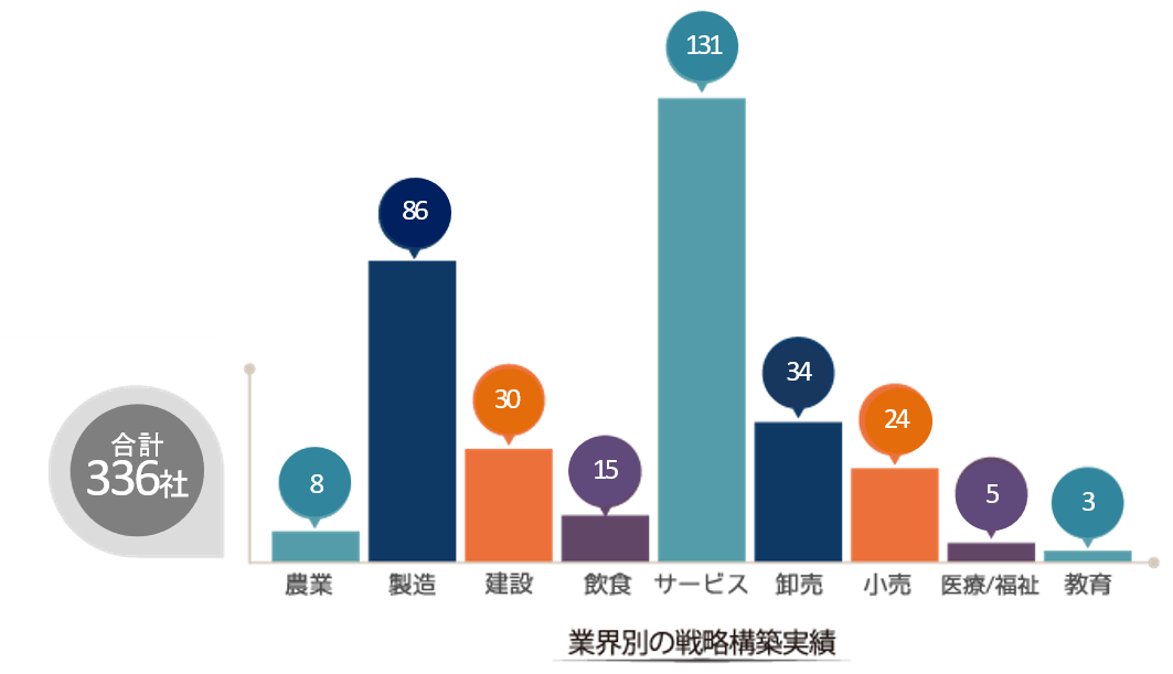 業界別の戦略構築実績